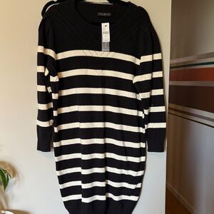 Lane Bryant Black and Cream Sweater